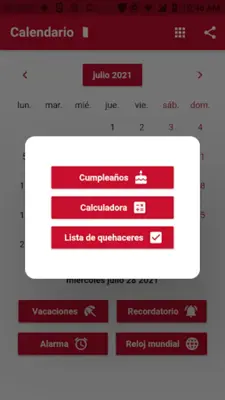 Calendario android App screenshot 3