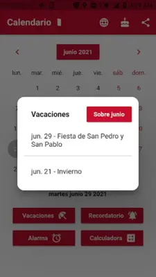 Calendario android App screenshot 6